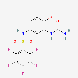 molecular formula C14H10F5N3O4S B10776266 T900607 CAS No. 848866-33-1