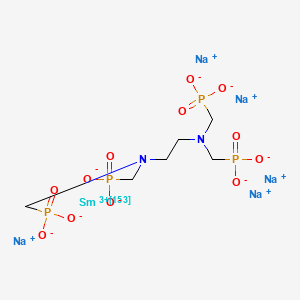 molecular formula C6H12N2Na5O12P4Sm B10776287 Samarium Sm-153 Lexidronam Pentasodium CAS No. 176669-18-4
