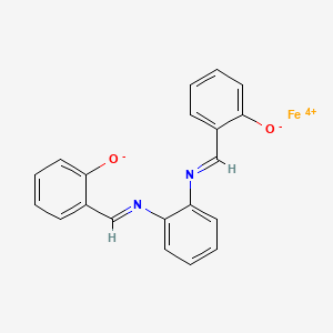 molecular formula C20H14FeN2O2+2 B10776384 Iron(4+);2-[[2-[(2-oxidophenyl)methylideneamino]phenyl]iminomethyl]phenolate 