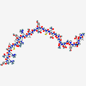 molecular formula C185H288N54O55S2 B10776468 Obinepitide CAS No. 348119-84-6