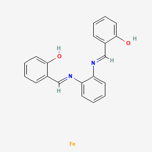 molecular formula C20H16FeN2O2 B10776513 2-[[2-[(2-Hydroxyphenyl)methylideneamino]phenyl]iminomethyl]phenol;iron 