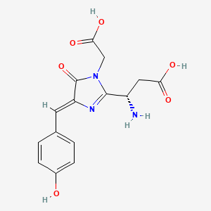molecular formula C15H15N3O6 B10776560 Chromophore (asp-tyr-gly) 