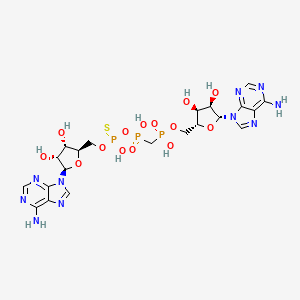 molecular formula C21H29N10O14P3S B10776580 Ado-P-CH2-P-PS-ado 
