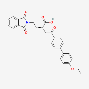 molecular formula C28H25NO6 B10776596 2-[2-(1,3-Dioxo-1,3-dihydro-2H-isoindol-2-YL)ethyl]-4-(4'-ethoxy-1,1'-biphenyl-4-YL)-4-oxobutanoic acid 