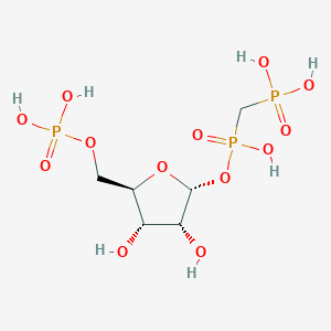 molecular formula C6H15O13P3 B10776618 5-Phosphoribosyl-1-(beta-methylene) pyrophosphate 