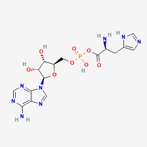 molecular formula C16H21N8O8P B10776650 Histidyl-adenosine monophosphate 