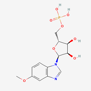 molecular formula C13H17N2O8P B10776678 N1-(5'-Phospho-alpha-ribosyl)-5-methoxybenzimidazole 