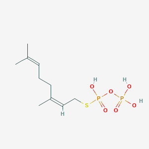 molecular formula C10H20O6P2S B10776730 S-[(2E)-3,7-Dimethylocta-2,6-dienyl] trihydrogenthiodiphosphate 