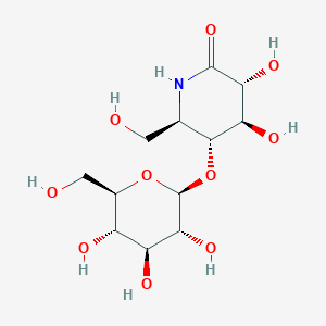molecular formula C12H21NO10 B10776762 (2r,3r,4r,5r)-4,5-Dihydroxy-2-(Hydroxymethyl)-6-Oxopiperidin-3-Yl Beta-D-Glucopyranoside 