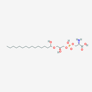 molecular formula C21H44NO9P B10776825 O-{Hydroxy[((2R)-2-hydroxy-3-{[(1S)-1-hydroxypentadecyl]oxy}propyl)oxy]phosphoryl}-L-serine 