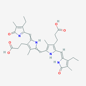 molecular formula C33H38N4O6 B10776856 3-[5-[[4-(2-carboxyethyl)-5-[(Z)-(3-ethyl-4-methyl-5-oxopyrrol-2-ylidene)methyl]-3-methyl-1H-pyrrol-2-yl]methylidene]-2-[(3-ethyl-4-methyl-5-oxopyrrol-2-yl)methylidene]-4-methylpyrrol-3-yl]propanoic acid 