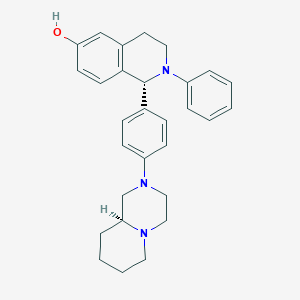 molecular formula C29H33N3O B10776962 1-[4-(Octahydro-pyrido[1,2-A]pyrazin-2-YL)-phenyl]-2-phenyl-1,2,3,4-tetrahydro-isoquinolin-6-OL 