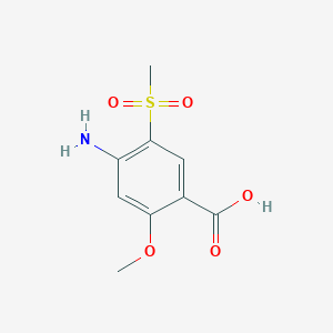 molecular formula C9H11NO5S B107770 4-Amino-5-(methanesulfonyl)-2-methoxybenzoic acid CAS No. 71675-99-5