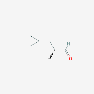 molecular formula C7H12O B10777019 (2R)-3-cyclopropyl-2-methylpropanal 