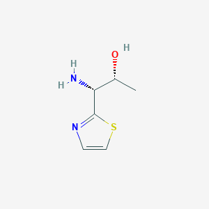 molecular formula C6H10N2OS B10777020 (1R,2R)-1-amino-1-(1,3-thiazol-2-yl)propan-2-ol 