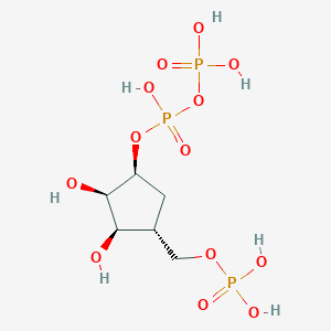 molecular formula C6H15O13P3 B10777053 1-alpha-Pyrophosphoryl-2-alpha,3-alpha-dihydroxy-4-beta-cyclopentane-methanol-5-phosphate 