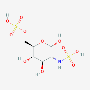 molecular formula C6H13NO11S2 B10777068 2-deoxy-6-O-sulfo-2-(sulfoamino)-alpha-D-glucopyranose 