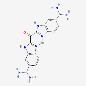 molecular formula C17H18N8OZn B10777289 Bis(5-amidino-benzimidazolyl)methanone ZINC 