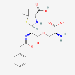 molecular formula C19H23N3O7S-2 B10777458 Penicillin G Acyl-Serine 