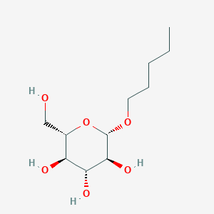 molecular formula C11H22O6 B10777618 (2S,3R,4R,5S,6S)-2-(hydroxymethyl)-6-pentoxyoxane-3,4,5-triol 