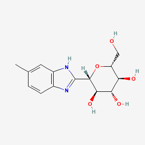 molecular formula C14H18N2O5 B10777645 2-(beta-D-Glucopyranosyl)-5-methyl-1,2,3-benzimidazole 