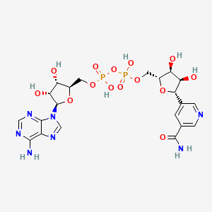 molecular formula C21H27N7O14P2 B10777767 5-beta-D-Ribofuranosylnicotinamide adenine dinucleotide 