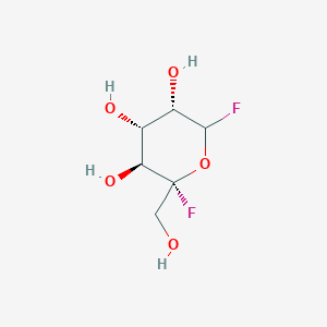 molecular formula C6H10F2O5 B10777791 (2R,3S,4R,5S)-2,6-difluoro-2-(hydroxymethyl)oxane-3,4,5-triol 
