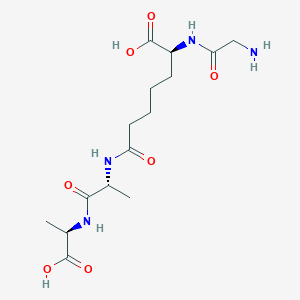 molecular formula C15H26N4O7 B10777817 Glycyl-L-alpha-amino-epsilon-pimelyl-D-alanyl-D-alanine 