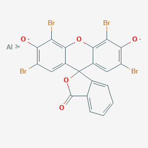 molecular formula C20H6AlBr4O5+ B107779 2-(2,4,5,7-Tetrabromo-3,6-dihydroxyxanthen-9-yl)benzoic acid, aluminium salt CAS No. 16508-80-8