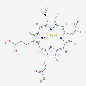 molecular formula C33H32FeN4O5 B10777901 2-Formyl-protoporphryn IX 