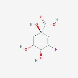 molecular formula C7H9FO5 B10777906 2-Anhydro-3-fluoro-quinic acid 