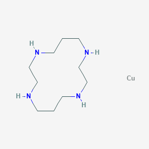 molecular formula C10H24CuN4 B10777977 copper;1,4,8,11-tetrazacyclotetradecane 