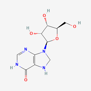 molecular formula C10H14N4O5 B10777996 6-Hydroxy-7,8-dihydro purine nucleoside 