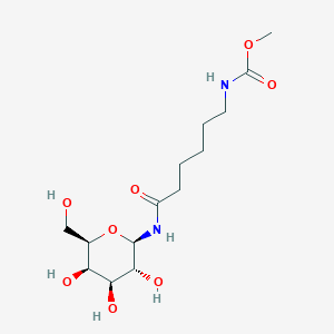 molecular formula C14H26N2O8 B10777999 [5-(3,4,5-Trihydroxy-6-hydroxymethyl-tetrahydro-pyran-2-ylcarbamoyl)-pentyl]-carbamic acid methyl ester 