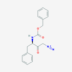 molecular formula C18H18N3O3+ B10778007 (3R)-3-{[(Benzyloxy)carbonyl]amino}-2-oxo-4-phenylbutane-1-diazonium 