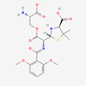 molecular formula C20H25N3O9S-2 B10778029 Methicillin Acyl-Serine 