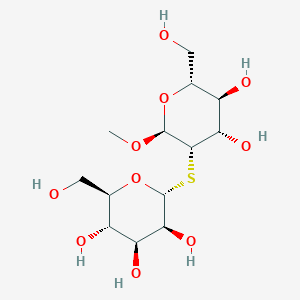 molecular formula C13H24O10S B10778034 Methyl-2-S-(alpha-D-mannopyranosyl)-2-thio-alpha-D-mannopyranoside 