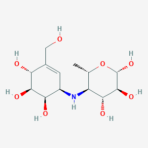 molecular formula C13H23NO8 B10778232 N-[4-Hydroxymethyl-cyclohexan-6-YL-1,2,3-triol]-4,6-dideoxy-4-aminoglucopyranoside 