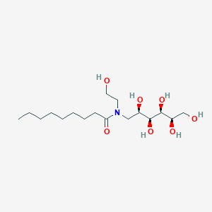 molecular formula C17H35NO7 B10778493 N-(2-hydroxyethyl)-N-[(2R,3S,4S,5R)-2,3,4,5,6-pentahydroxyhexyl]nonanamide 