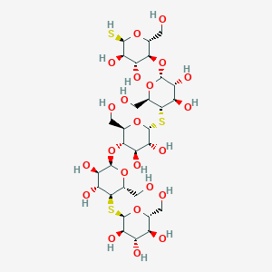 molecular formula C30H52O23S3 B10778494 Thio-maltopentaose 