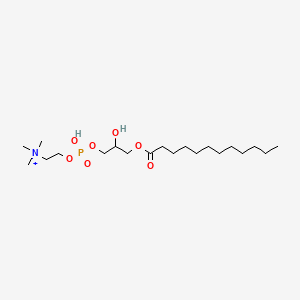 molecular formula C20H43NO7P+ B10778552 L-Alfa-lysophosphatidylcholine, lauroyl 