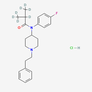 molecular formula C23H30ClFN2O B10778612 N-(4-fluorophenyl)-2-(methyl-d3)-N-(1-phenethylpiperidin-4-yl)propanamide-2,3,3,3-d4hydrochloride CAS No. 2747917-34-4