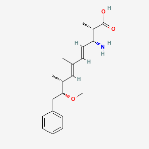 molecular formula C20H29NO3 B10778631 (2S,3R,4E,6E,8R,9R)-3-amino-9-methoxy-2,6,8-trimethyl-10-phenyldeca-4,6-dienoic acid 