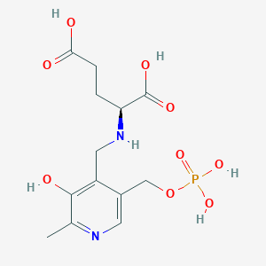 molecular formula C13H19N2O9P B10778634 N-({3-Hydroxy-2-Methyl-5-[(Phosphonooxy)methyl]pyridin-4-Yl}methyl)-L-Glutamic Acid 