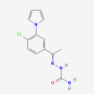 molecular formula C13H13ClN4O B10778796 [1-(4-Chloro-3-pyrrol-1-ylphenyl)ethylideneamino]urea 