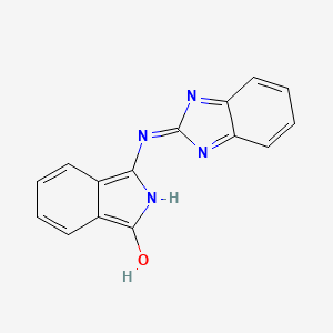 molecular formula C15H10N4O B10778827 3-(1H-benzimidazol-2-ylamino)isoindol-1-one CAS No. 59548-37-7