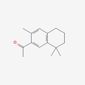 molecular formula C15H20O B10778833 Ethanone, 1-(5,6,7,8-tetrahydro-3,8,8-trimethyl-2-naphthalenyl)- CAS No. 87756-40-9