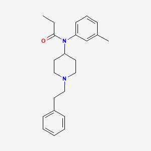 molecular formula C23H30N2O B10779055 N-(3-Methylphenyl)-N-(1-(2-phenylethyl)-4-piperidinyl)propanamide CAS No. 47480-47-7