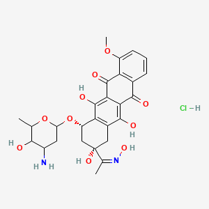 molecular formula C27H31ClN2O10 B10779102 Daunomycin, monohydrochloride, sesquihydrate CAS No. 34610-60-1