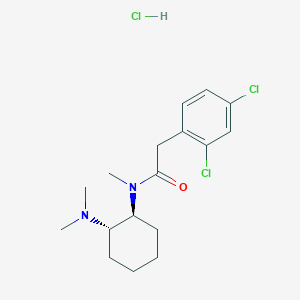 molecular formula C17H25Cl3N2O B10779129 trans-2-(2,4-dichlorophenyl)-N-2-(dimethylamino)cyclohexyl)-N-methylacetamide,monohydrochloride 